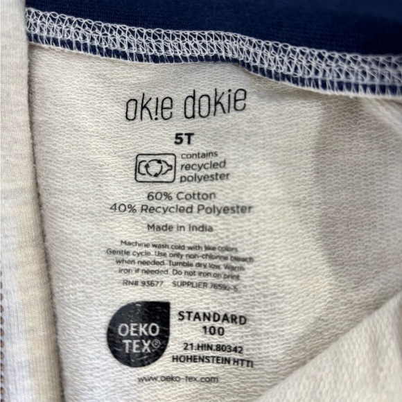 Ok!e dokie Colorblock Half-Zip Sweater - Size 5t - Picture 4 of 6